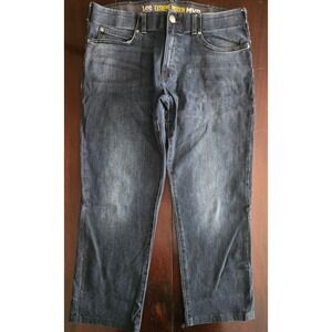 Lee Extreme Motion MVP Mens Straight Fit Tapered Leg Jeans Dark Wash 37x26